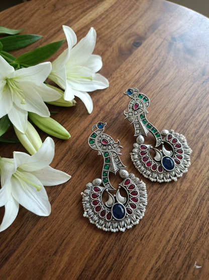 Peocock Stone Earrings