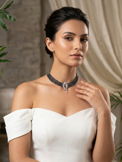 Black Crystal Statement Choker
