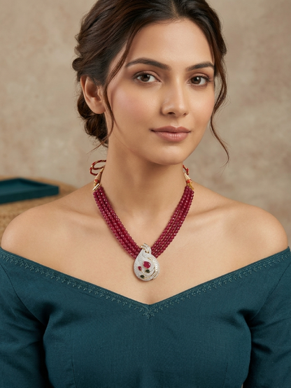 Ruby Crystal AD Pendant