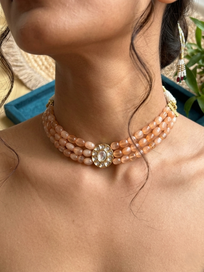 Agate Stone Kundan Choker