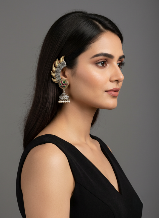 Dual Tone Earcuff Jhumka