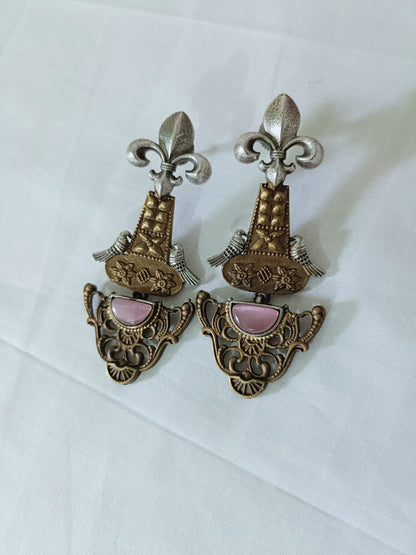 Sahana Silver Look Alike oxidised Earrings