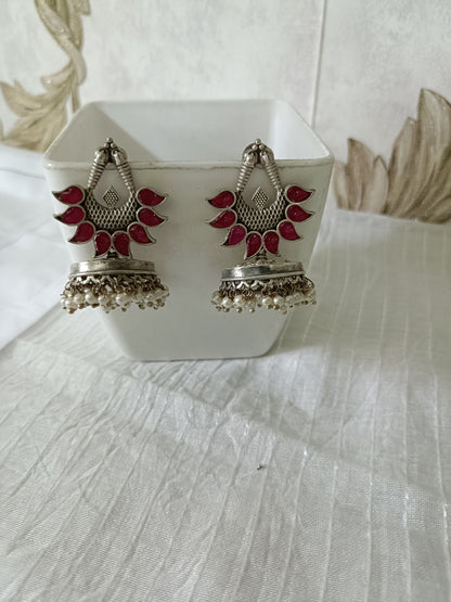 Lotus Kundan Statement Earrings