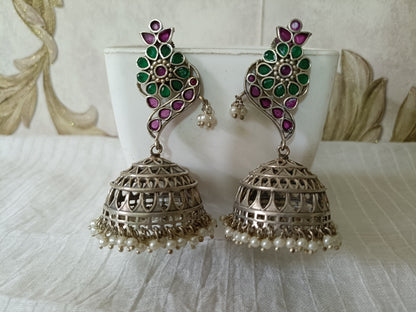 Jivika Silver Look Alike Jhumka