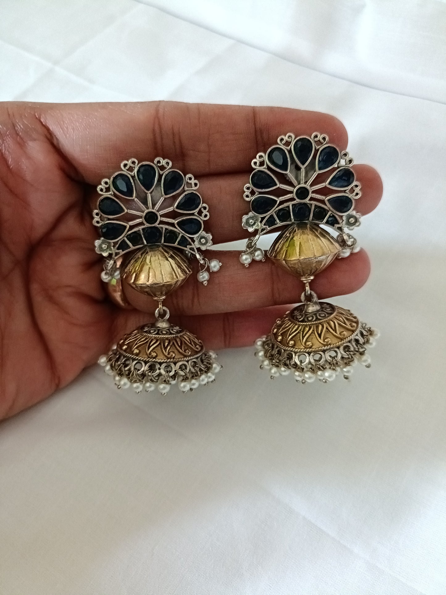 Olivia Dual Tone Jhumkis