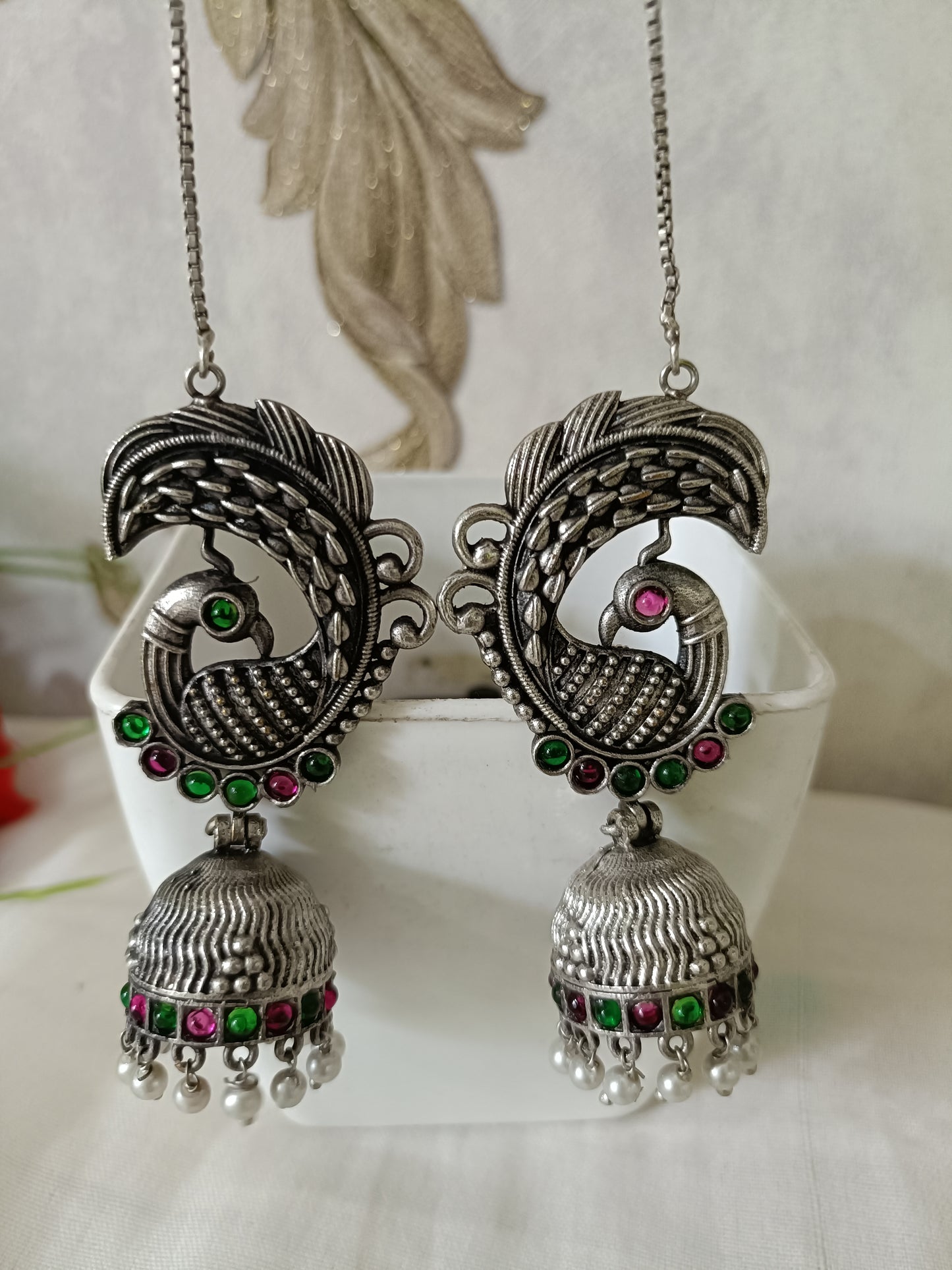 Sahara Oxidised Jhumka