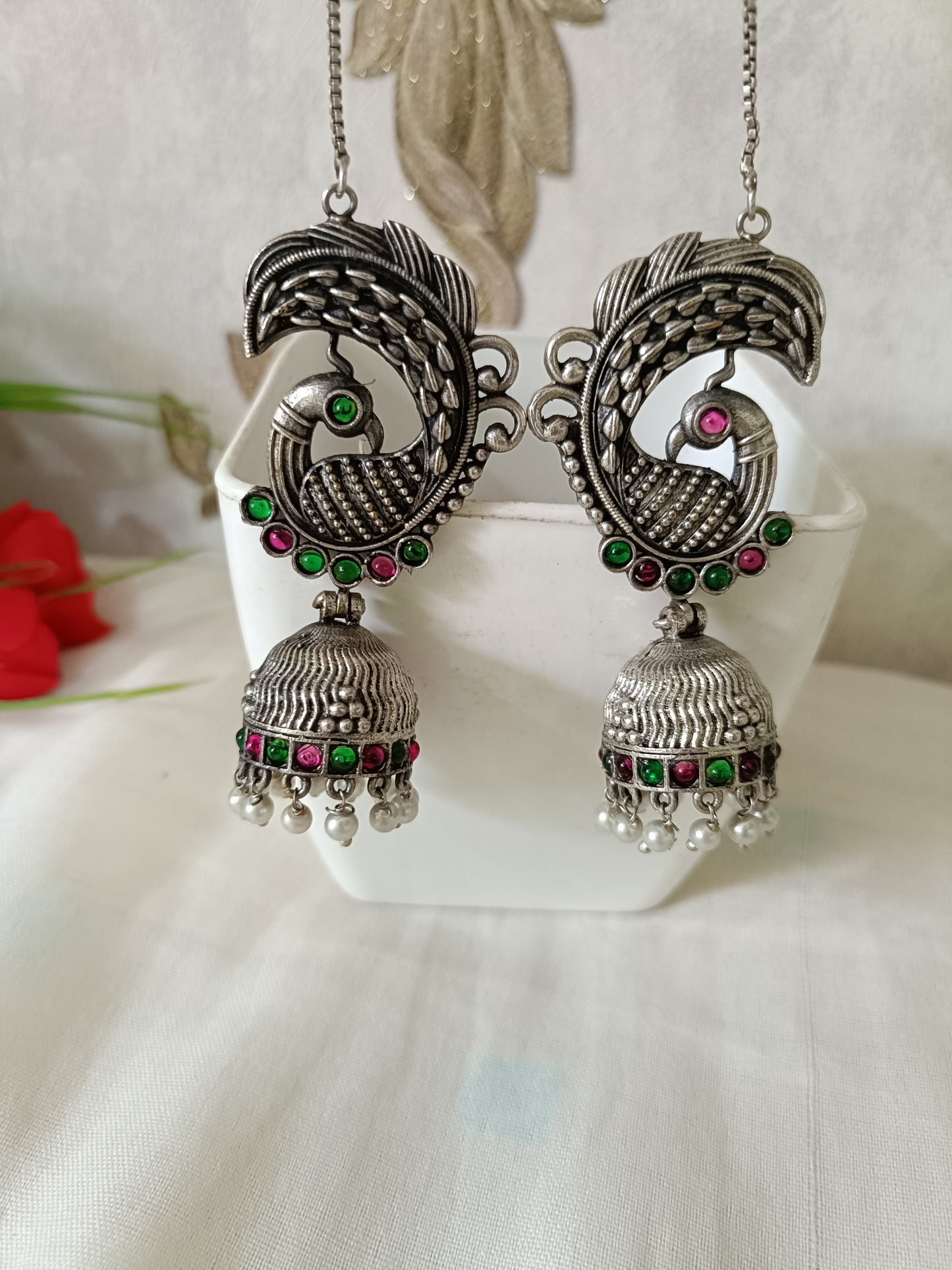 Sahara Oxidised Jhumka