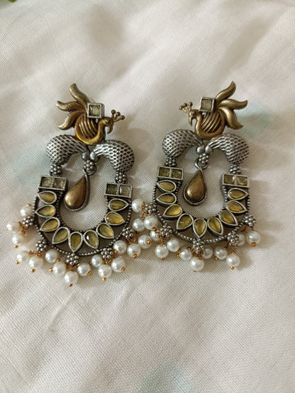 Antique Naina Oxidised Earrings