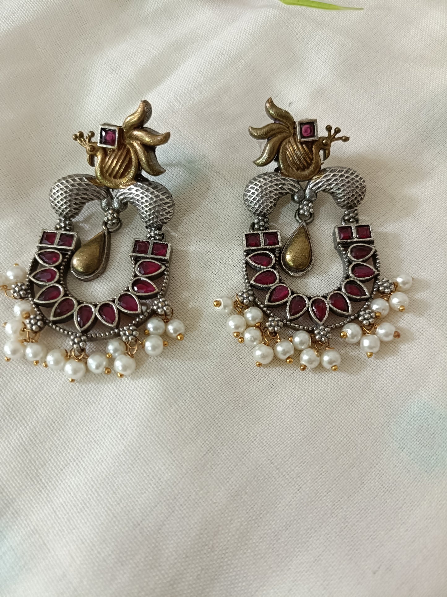 Antique Naina Oxidised Earrings