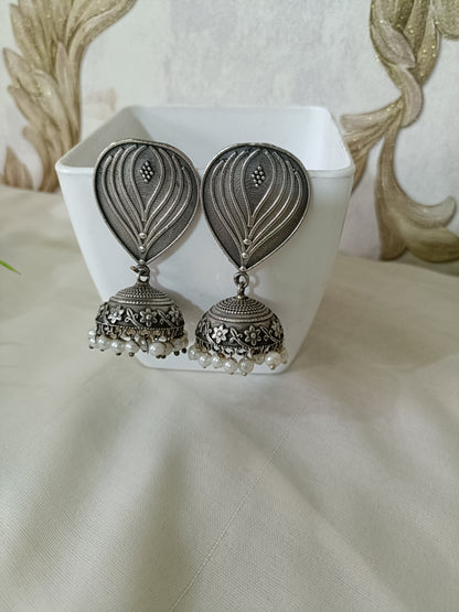 Nora Oxidised Jhumka