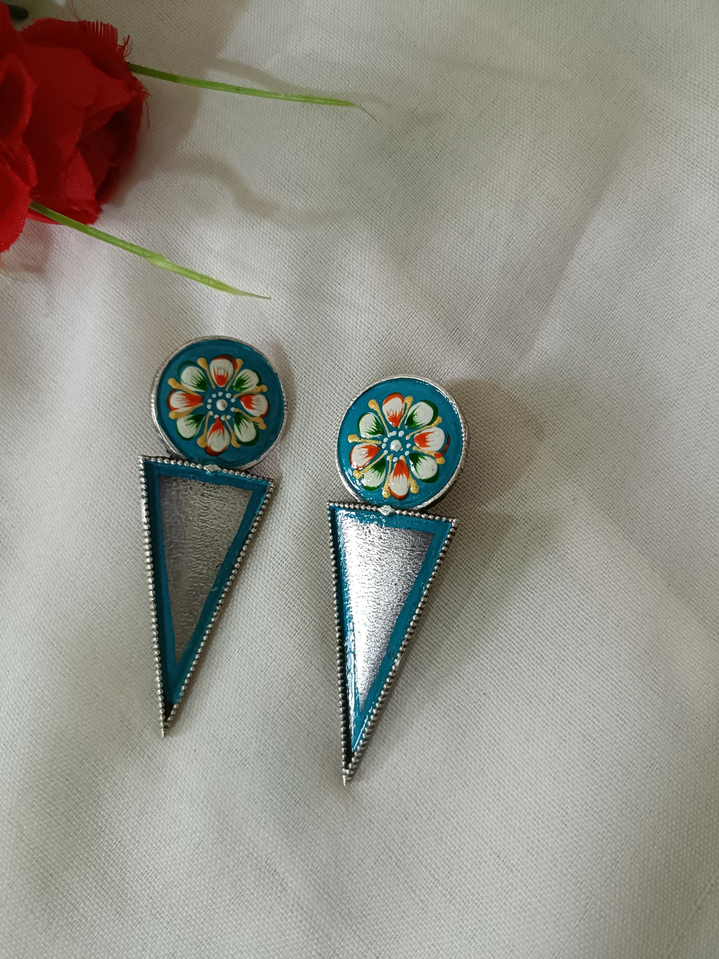 Meenakari Oxidised Earrings