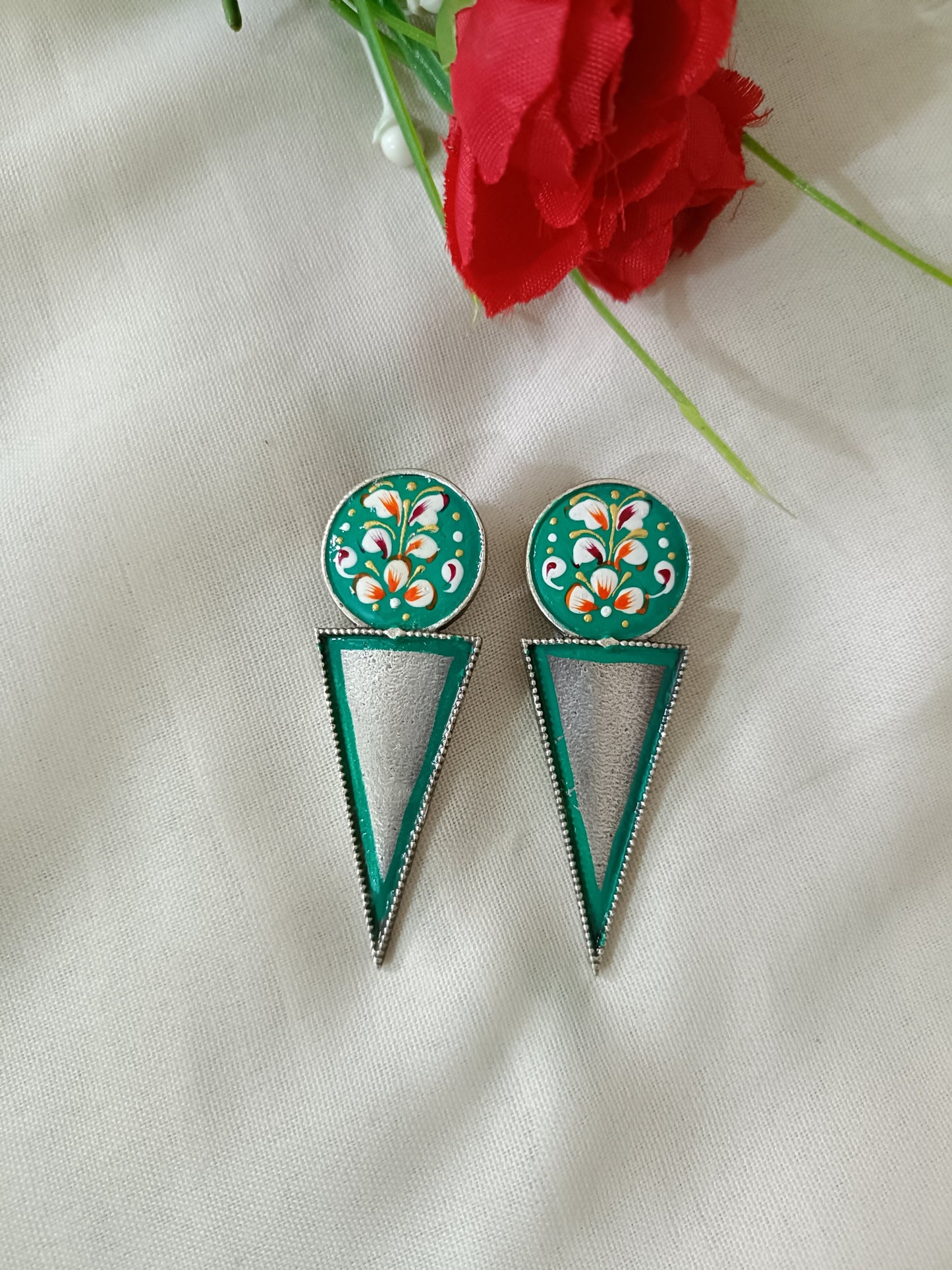 Meenakari Oxidised Earrings