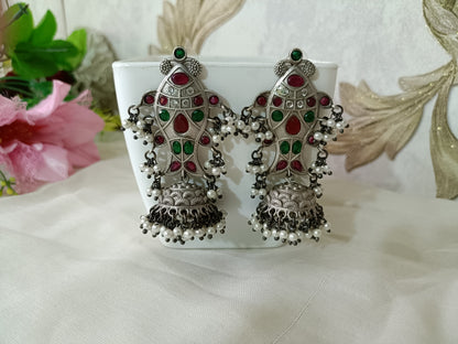 Fish Oxidised Jhumka