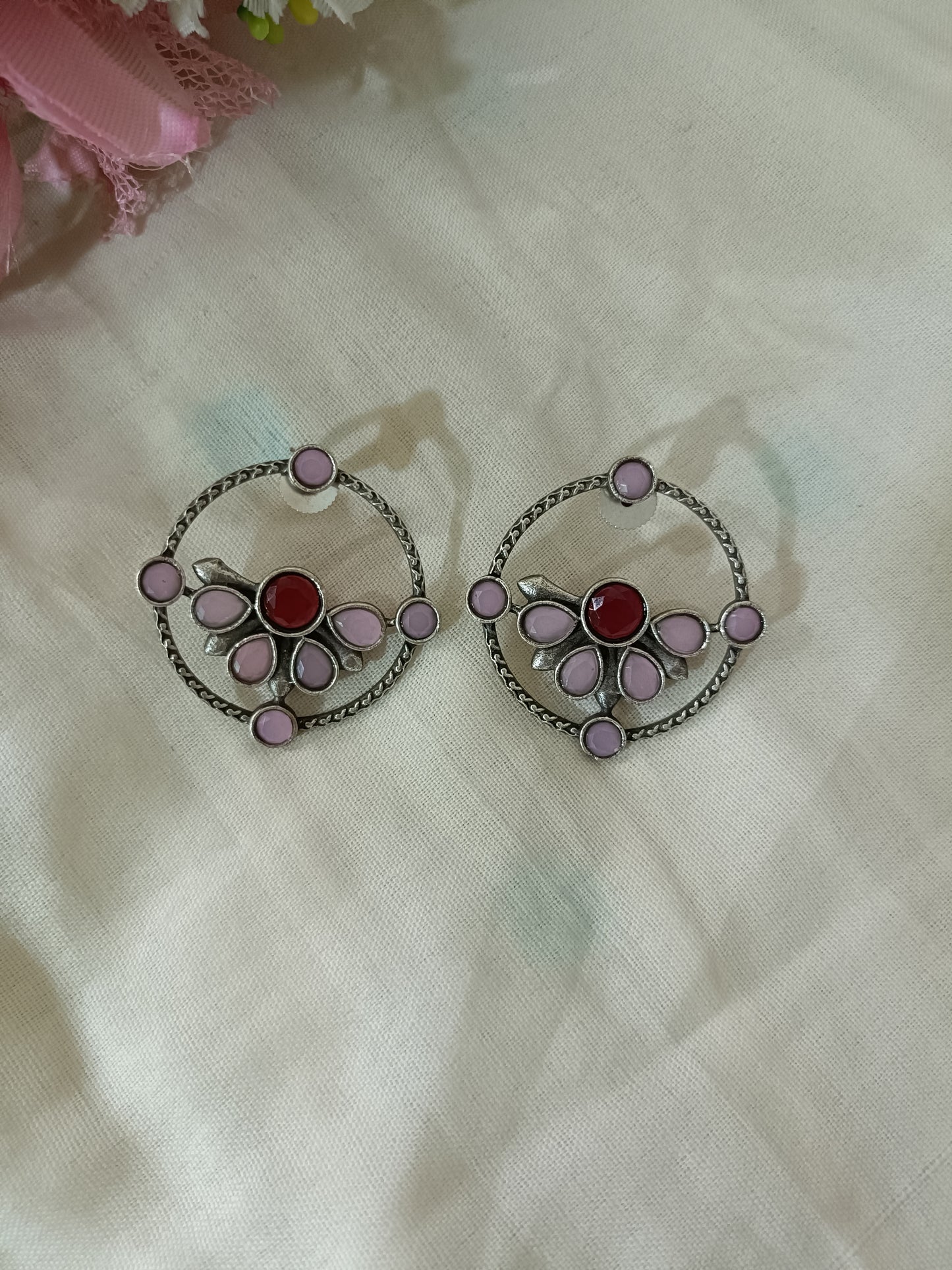 Blush Rani Oxidised Earrings