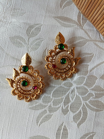 Gold Tone Jhumka Earrings