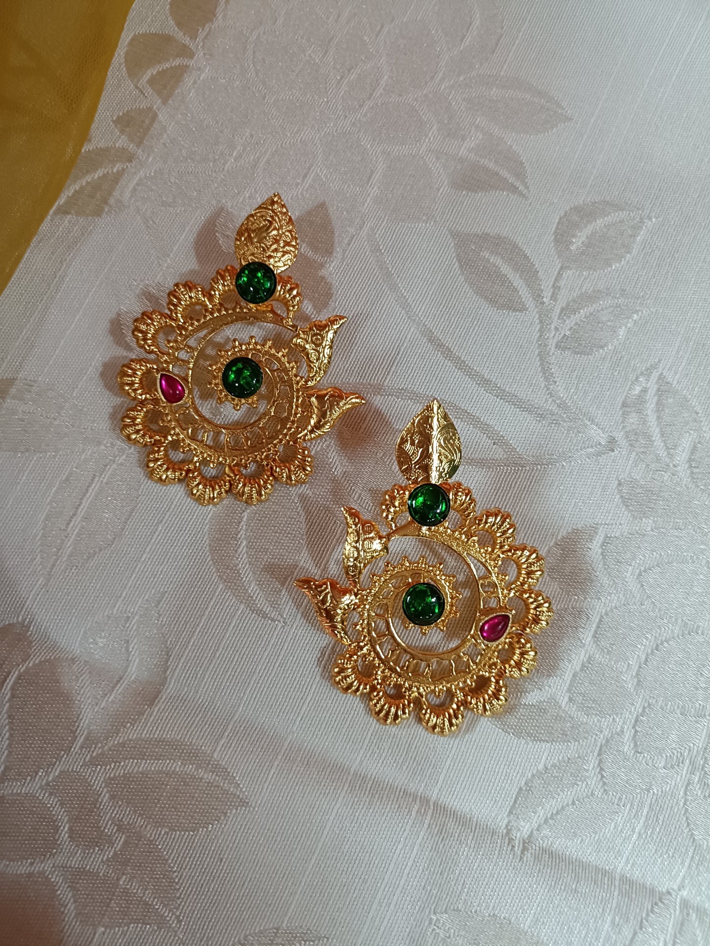 Gold Tone Jhumka Earrings