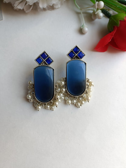 Shrija Blue Stud Earrings