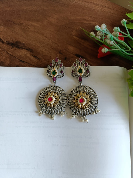 Ditya Panchi Kundan Earrings