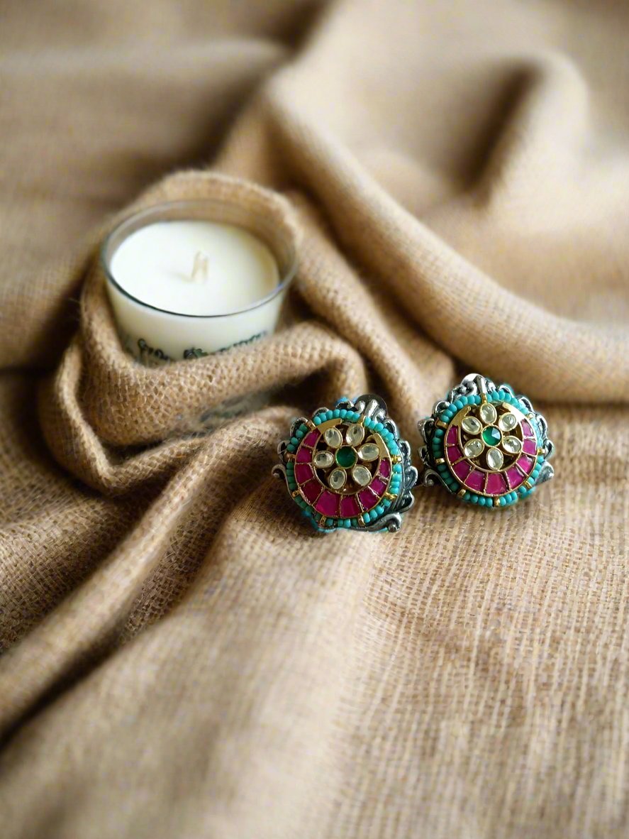 Medha Kundan Stud Earrings