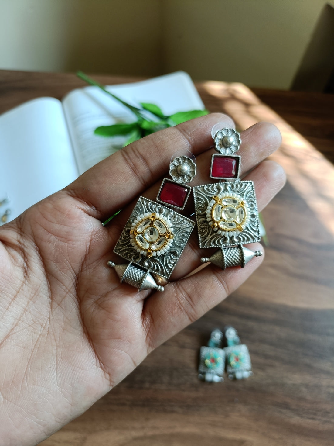 Kalpi Panchi Kundan Earrings