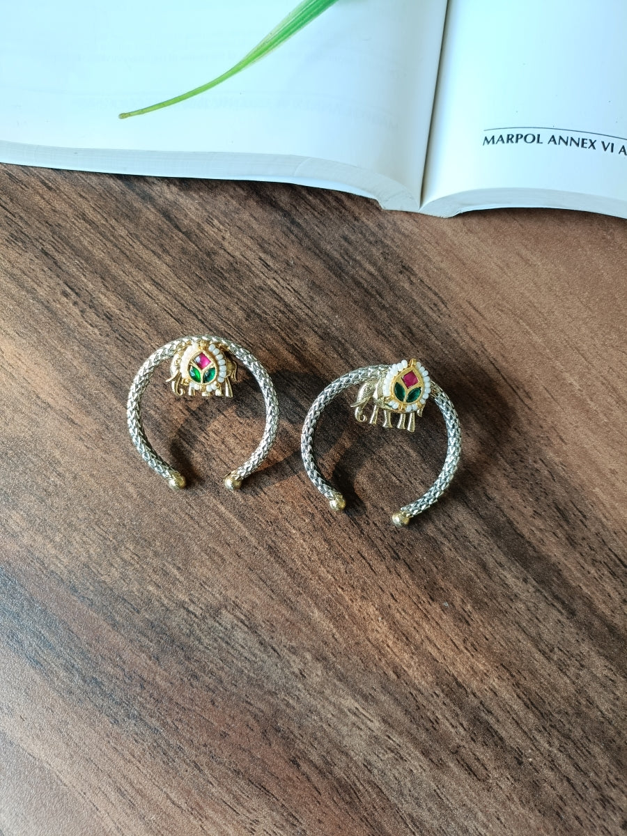 Elephant Kundan Stud Earrings