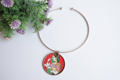 silver handpainted hasli
