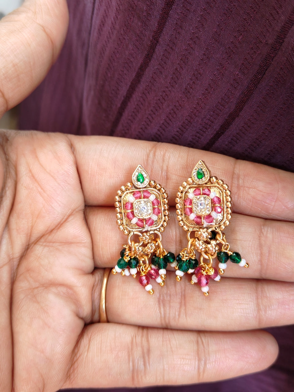 Ruby Kundan Heritage Pendant Set