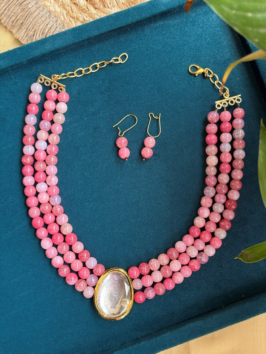 Shaded Blush Pink Kundan Choker