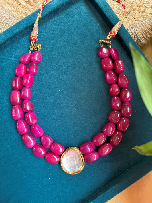 Double-Layered Kundan Necklace