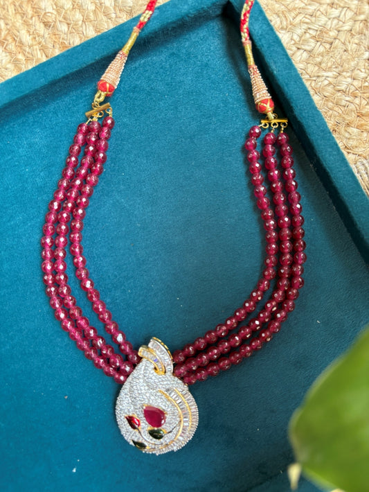 Ruby Crystal AD Pendant