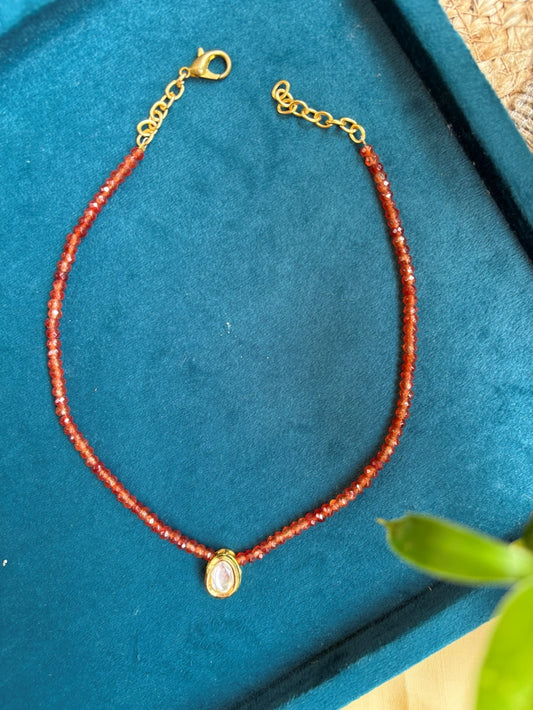 Kundan Carnelian Choker necklace