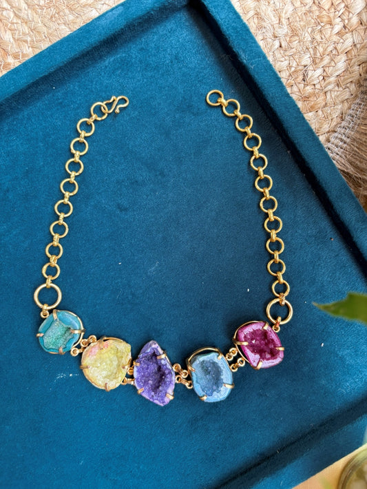 Natural  Druzy Necklace