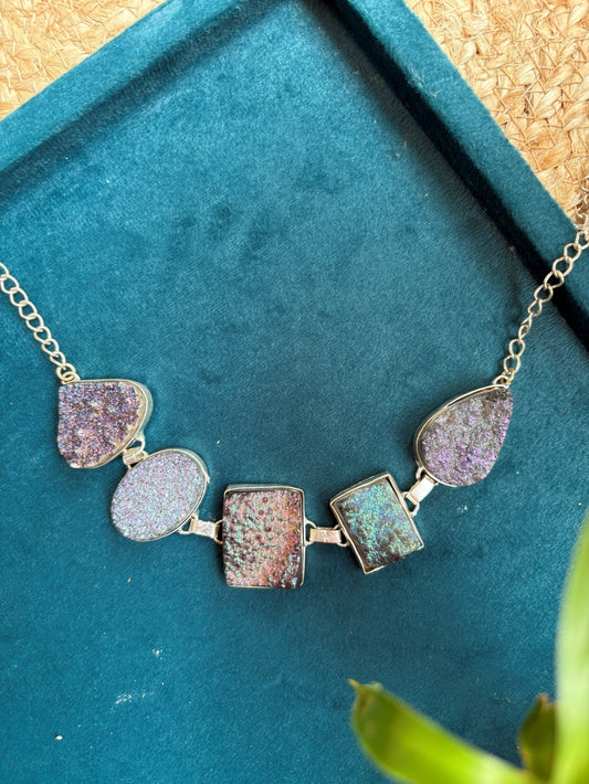 Raw Stone Statement Necklace
