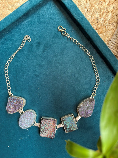 Raw Stone Statement Necklace