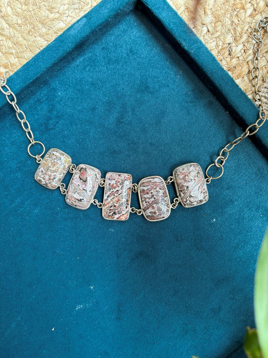Terra Marble Mosaic Stone Necklace