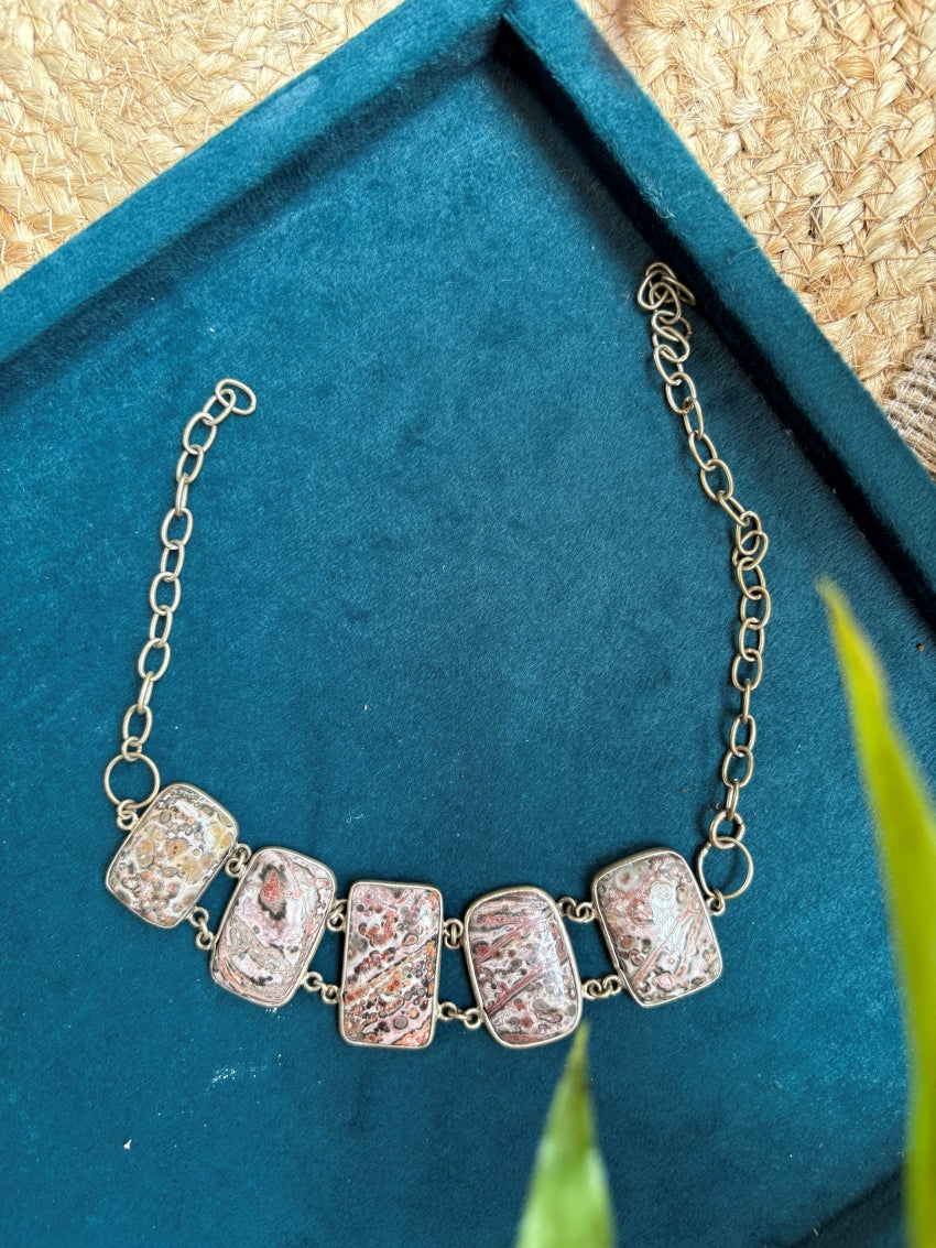 Terra Marble Mosaic Stone Necklace
