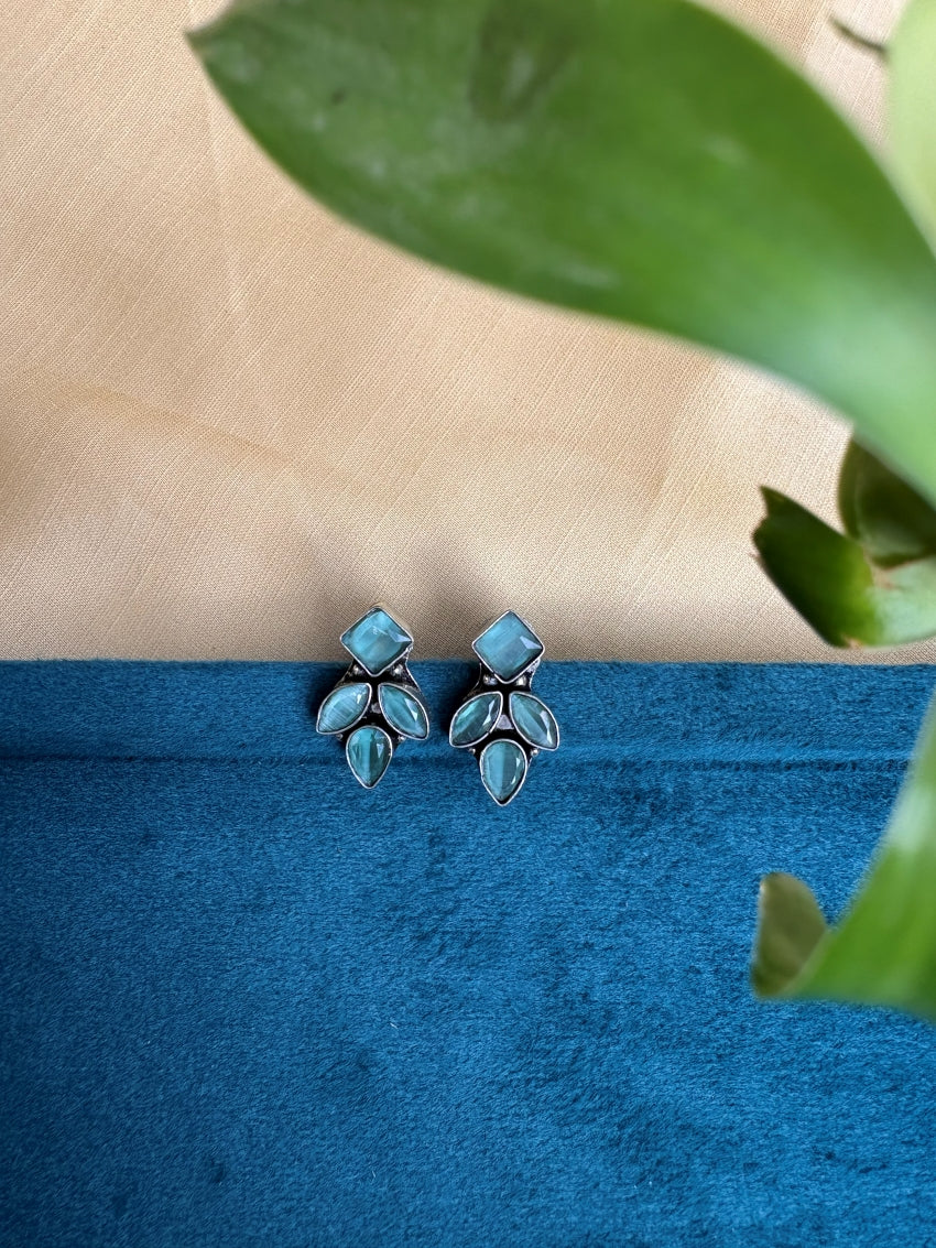 Stone Stud Earrings