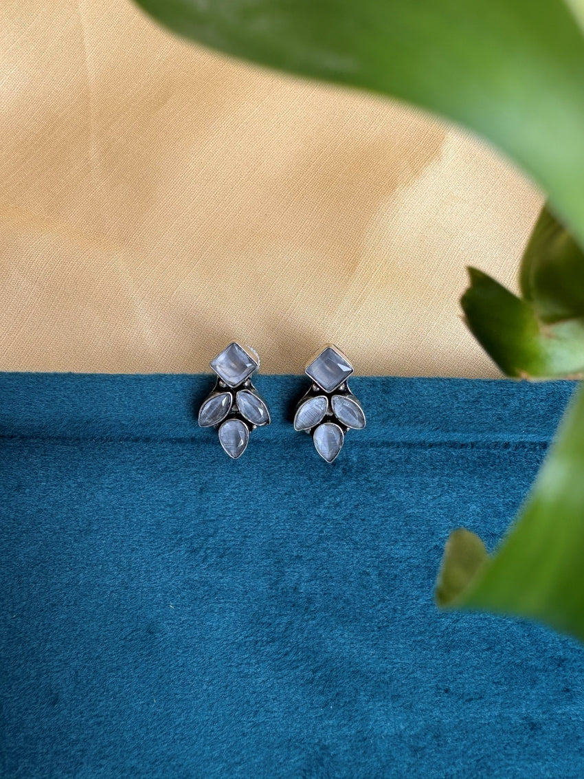 Stone Stud Earrings
