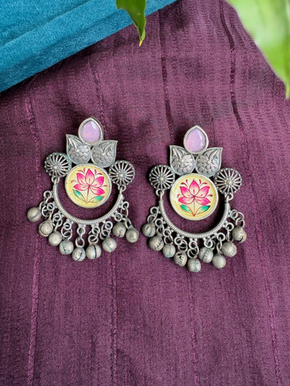 Nakhra Oxidised Chandbali Earrings
