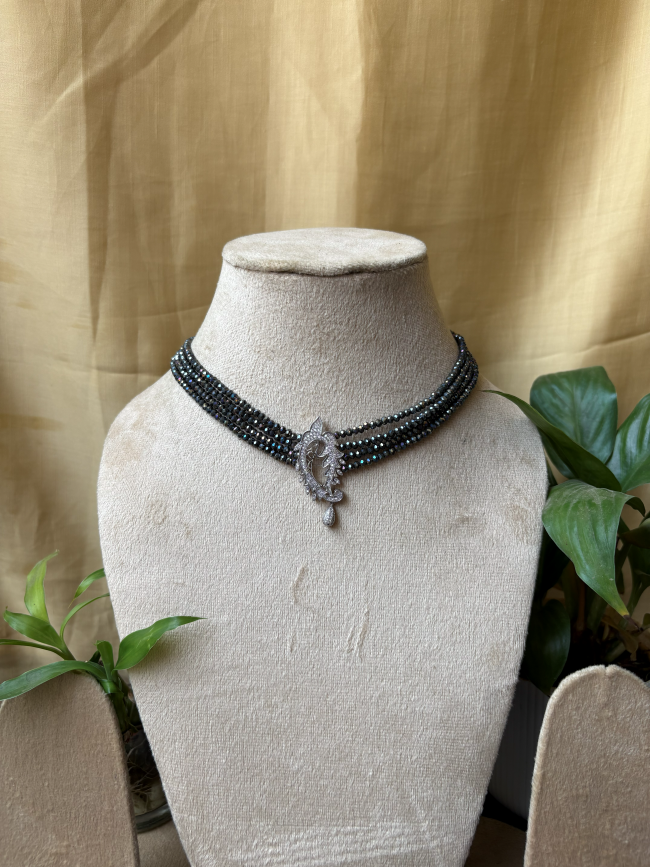 Black Crystal Statement Choker