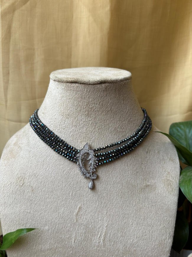 Black Crystal Statement Choker
