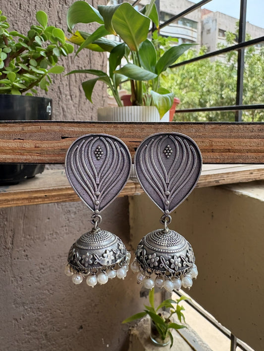 Nora Oxidised Jhumka