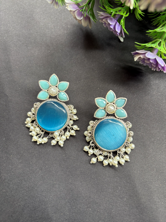 Shyla Blue Stud Earrings
