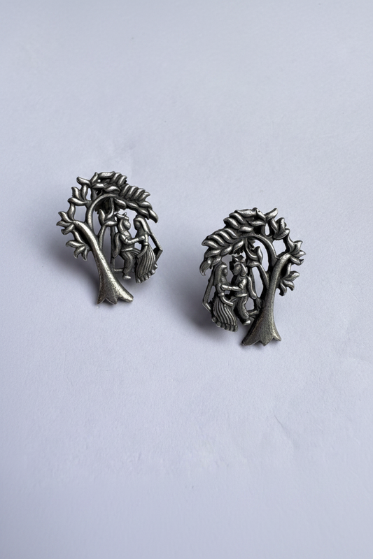 Inaya Oxidised Studs