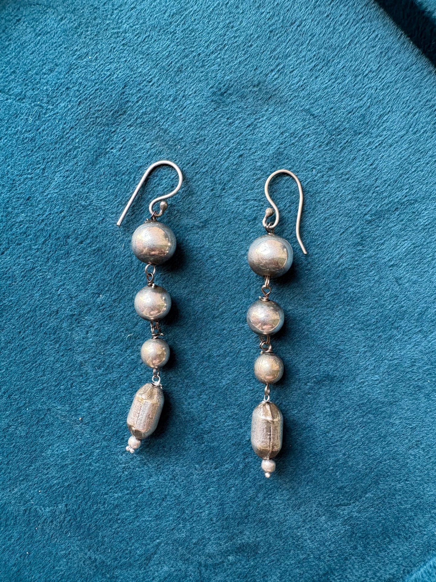 oxidised office hook earrings