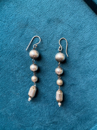 oxidised office hook earrings