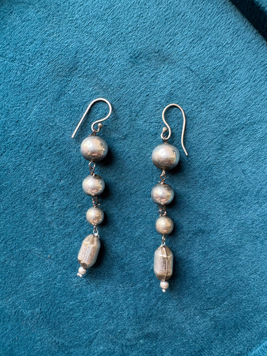 oxidised office hook earrings