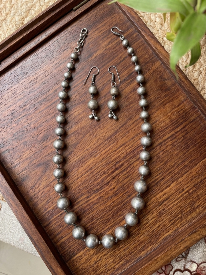 Designer office brass necklace set