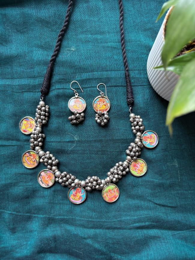 hand painted Necklace