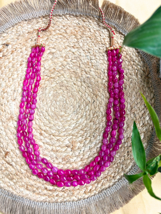 Pink Semi-Precious Bead Mala